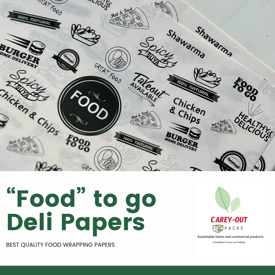  DELI PAPERS - “FOOD TO GO”  / BLACK & WHITE - A4 paper size : 8.5 inches x 12 inches)_11