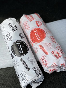  DELI PAPERS - “FOOD TO GO”  / BLACK & WHITE - A4 paper size : 8.5 inches x 12 inches)