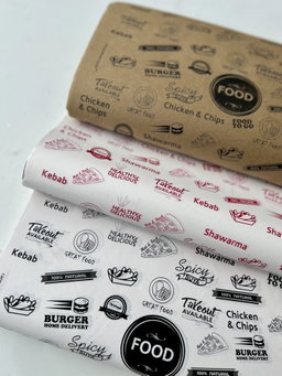 DELI PAPERS - “FOOD TO GO”  / RED & WHITE  - 17” x 12”