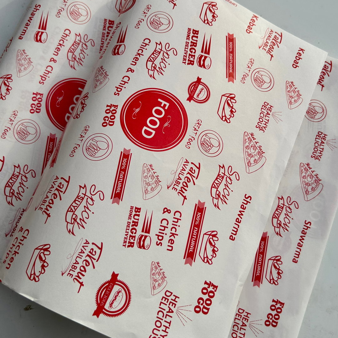  DELI PAPERS - “FOOD TO GO”  / RED & WHITE  - 17” x 12”_7