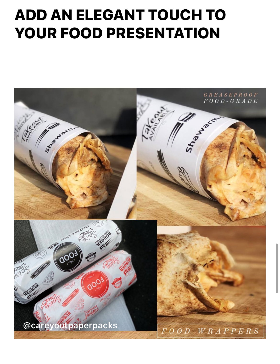  DELI PAPERS - “FOOD TO GO”  / BLUE & WHITE- 3 SIZES_5