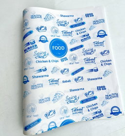  DELI PAPERS - “FOOD TO GO”  / BLUE & WHITE- 3 SIZES