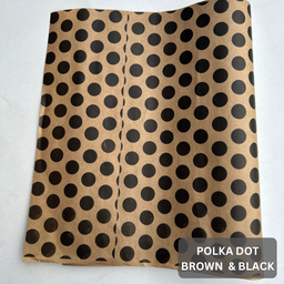 DELI PAPERS - ''POLKA DOT'' / BLACK & BROWN- 3 SIZES