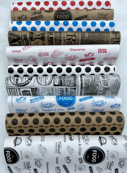  DELI PAPERS - “POLKA DOT”  / BLUE & WHITE - 3 SIZES