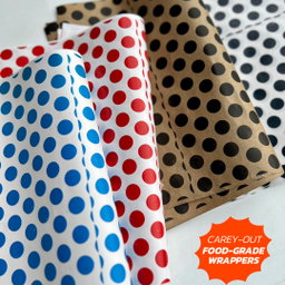  DELI PAPERS - “POLKA DOT”  / BLUE & WHITE - 3 SIZES