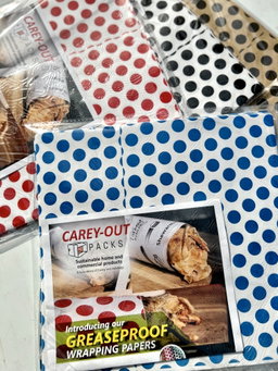  DELI PAPERS - “POLKA DOT”  / BLUE & WHITE - 3 SIZES