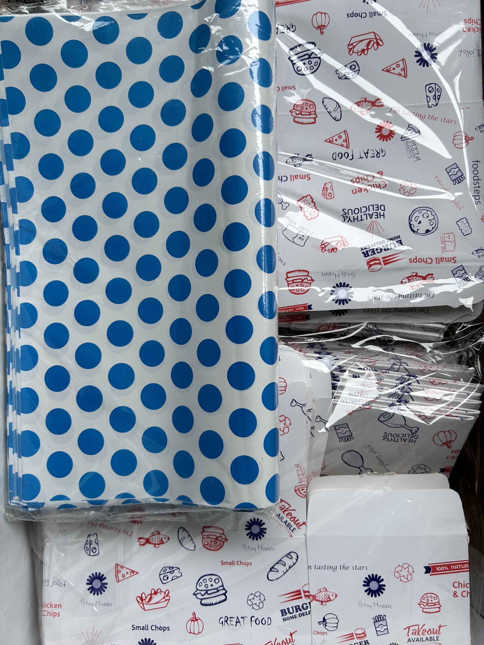 DELI PAPERS - “POLKA DOT”  / BLUE & WHITE - 3 SIZES_4