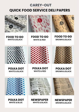  DELI PAPERS - “POLKA DOT”  / BLUE & WHITE - 3 SIZES