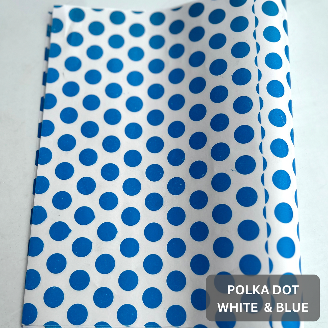  DELI PAPERS - “POLKA DOT”  / BLUE & WHITE - 3 SIZES_1