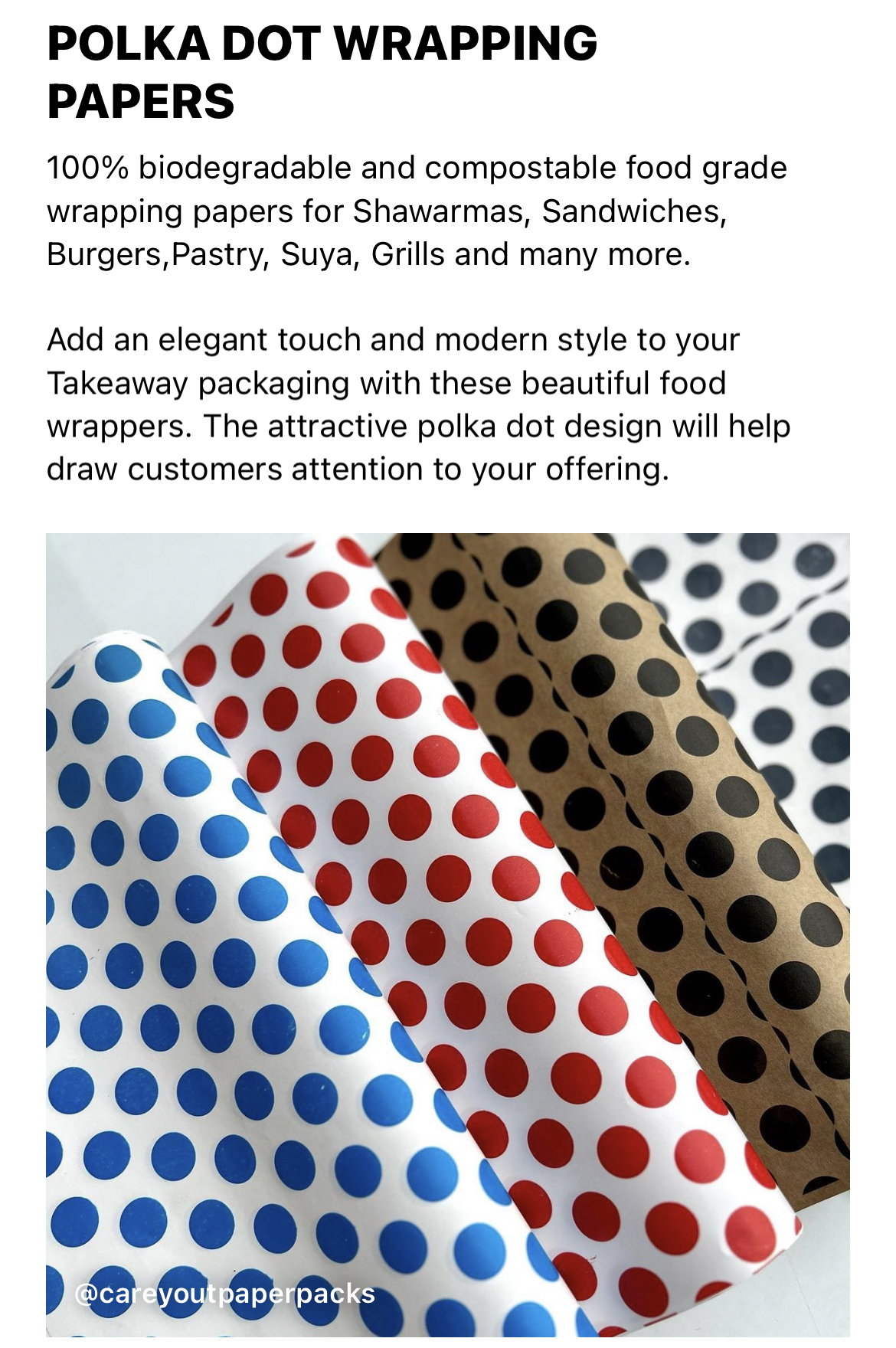  DELI PAPERS - “POLKA DOT”  / RED & WHITE - 3 SIZES_7