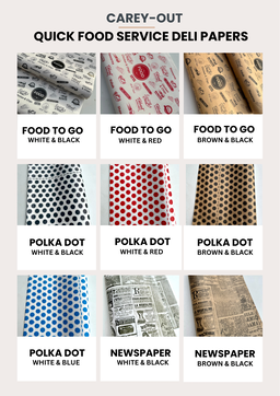  DELI PAPERS - “POLKA DOT”  / RED & WHITE - 3 SIZES