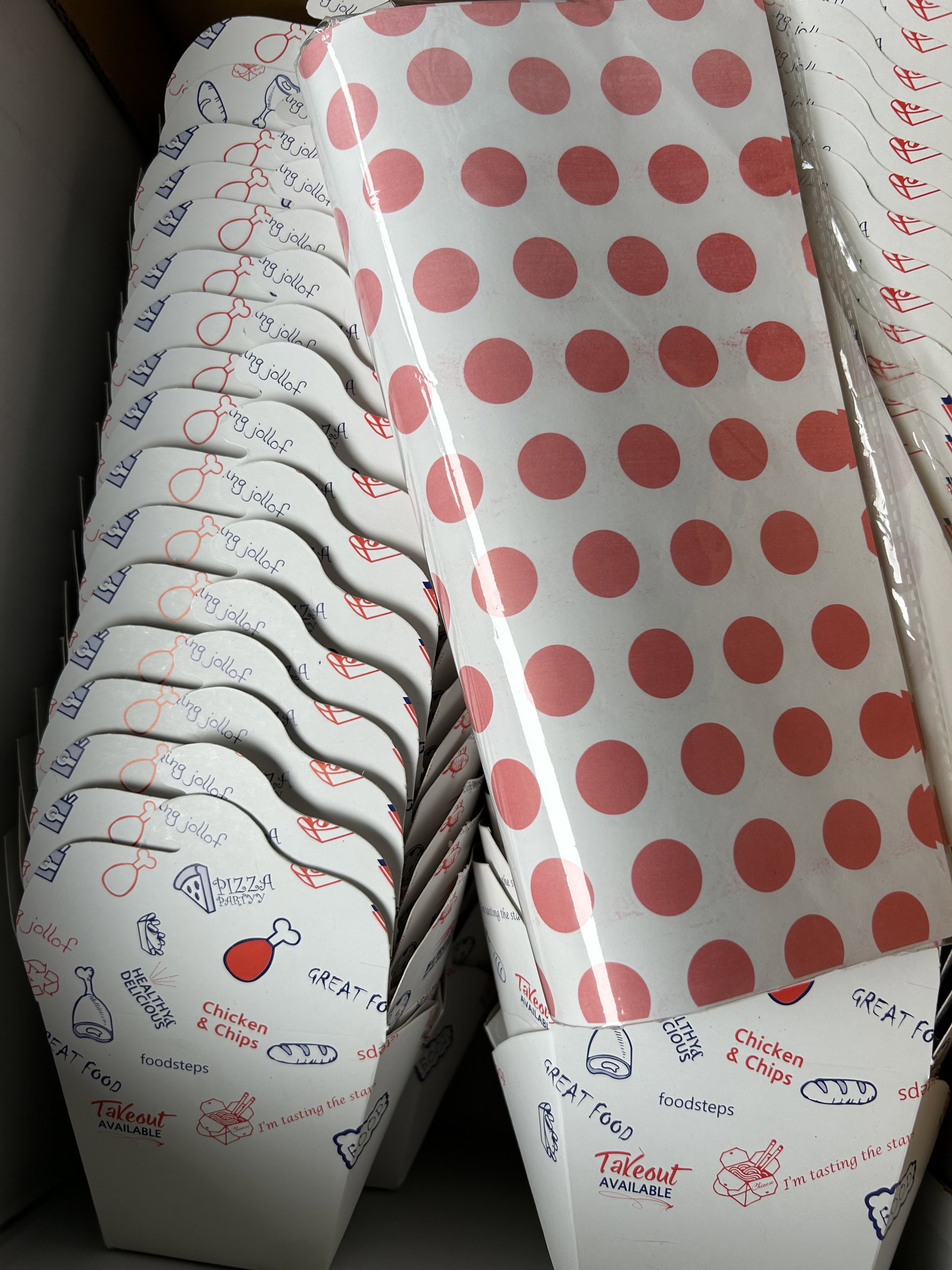  DELI PAPERS - “POLKA DOT”  / RED & WHITE - 3 SIZES_5