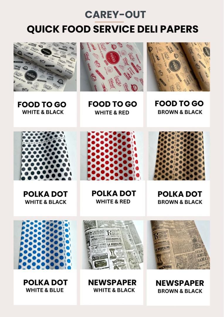  DELI PAPERS - “POLKA DOT”  / BLACK & WHITE - 3 SIZES_3