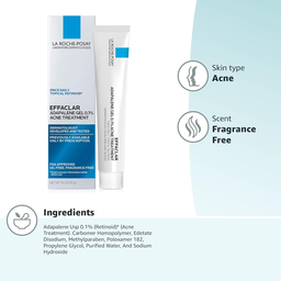 La Rocha Posay Effaclar Adapalene Gel 0.1% Acne Treatment 45g
