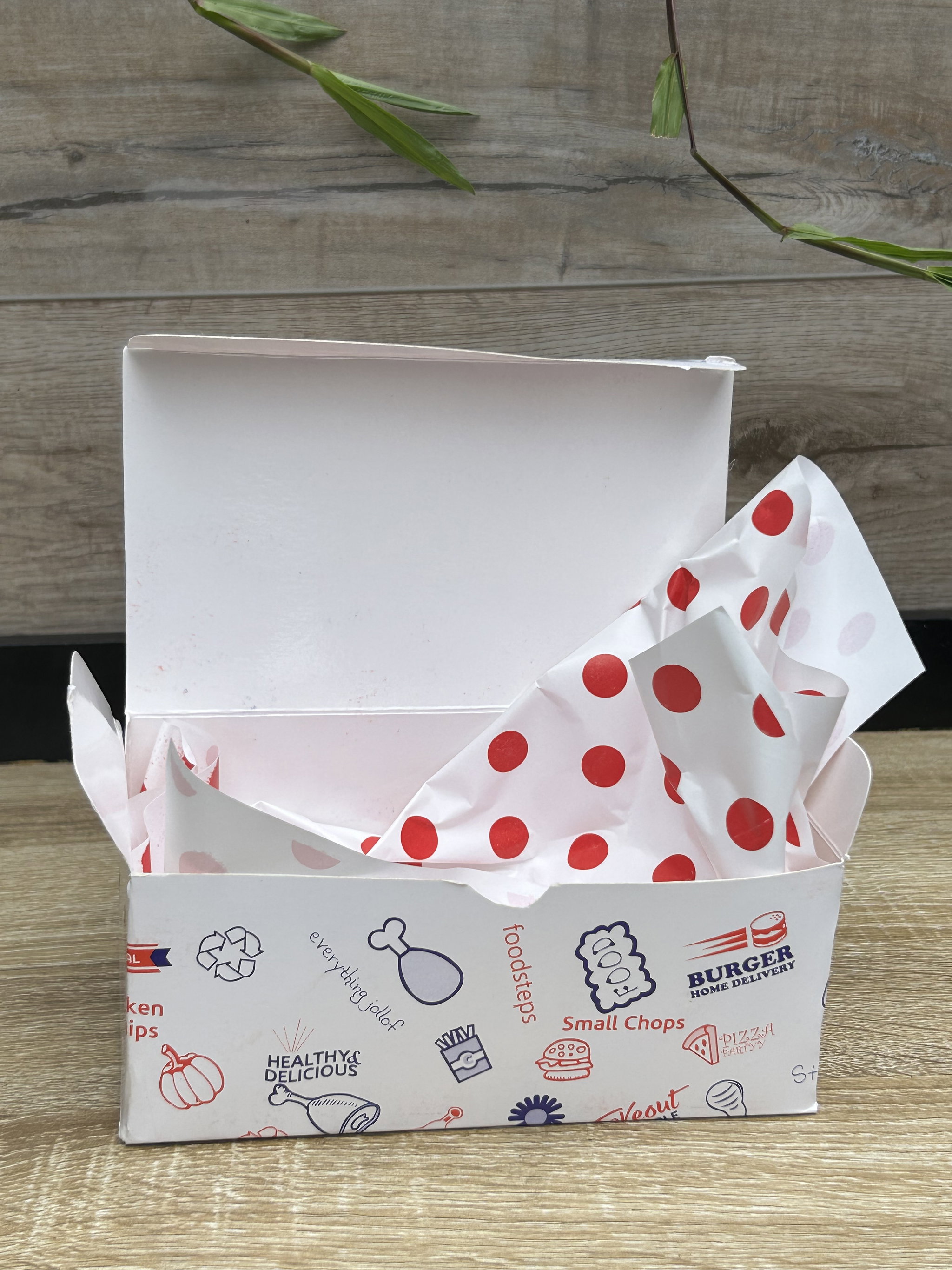  QUICK SERVICE TAKEOUT BOXES - “GENERIC FOODSTEPS DESIGN”_1