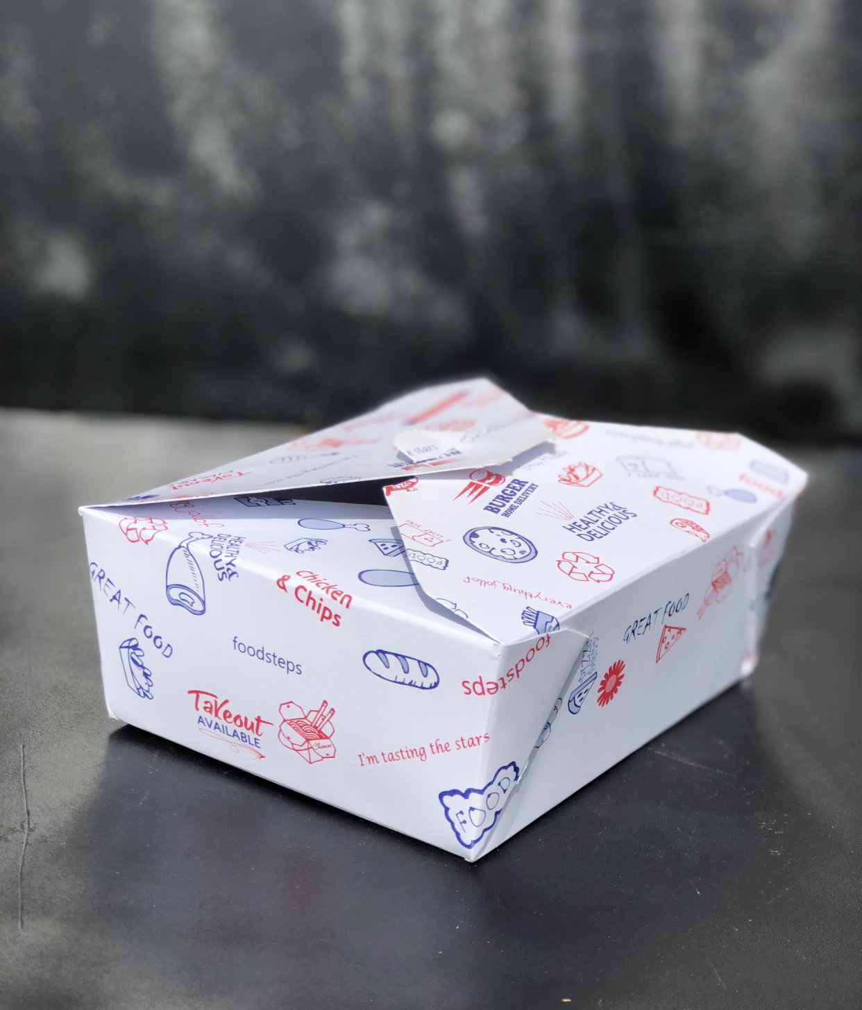TAKEOUT LUNCH BOXES - ''GENERIC FOODSTEPS DESIGN'' - 40oz - 1183ml_9