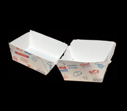 CLAMSHELL BURGER BOXES - '' GENERIC FOODSTEPS DESIGN'' - RETAIL