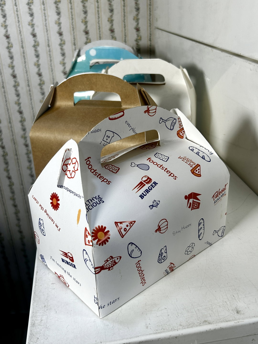 LARGE GABLE BOXES - ''GENERIC FOODSTEPS DESIGN'' - RETAIL