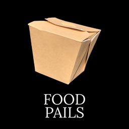CHINESE TAKEOUT PAILS - PLAIN BROWN - 3 SIZES 