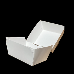 CLAMSHELL BURGER BOXES - PLAIN WHITE 