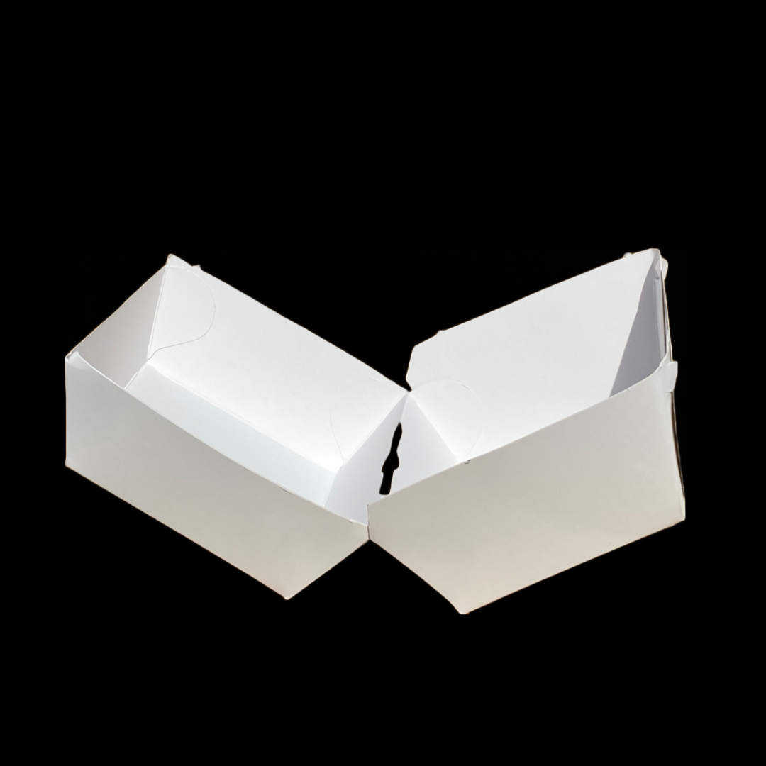 CLAMSHELL BURGER BOXES - PLAIN WHITE _7