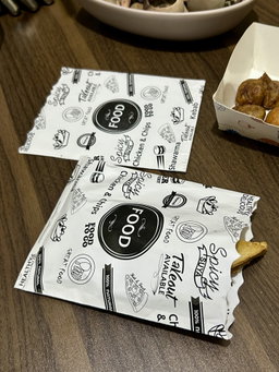 “FOOD TO GO” DELI TAKEOUT BAGS - WHITE & BLACK 