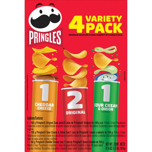 Pringles Original Flavor, Cheese and Sour Cream Chips 4 Units_0