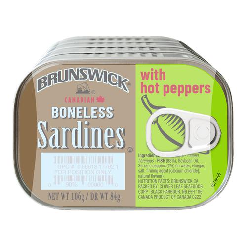 Brunswick Boneless Sardines in Oil and Hot Pepper 5 pcs / 106 g_0