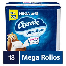 Charmin Ultra Soft Mega Double Sheet Roll Toilet Paper 18 Units