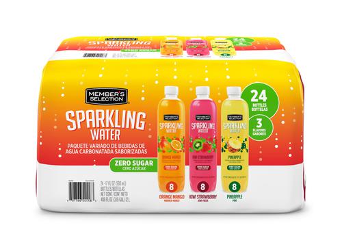 Member's Selection Sparkling Fruit-Flavored Water Zero Sugar 24 Units / 0.5 L / 17 oz