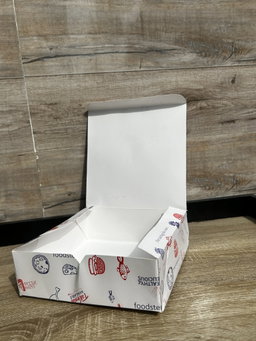 “FOODSTEPS” ER TAKEOUT BOXES - 8” x 8” x 3.5” 