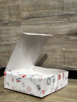 “FOODSTEPS” ER TAKEOUT BOXES - 8” x 8” x 3.5” 