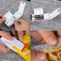White Mini Vacuum Food Heat Sealer Plastic Storage Bag Snack Seal Machine