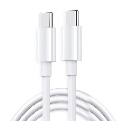 White 1m Ultra Fast Charging Durable Type-C To Type-C Charging Cable