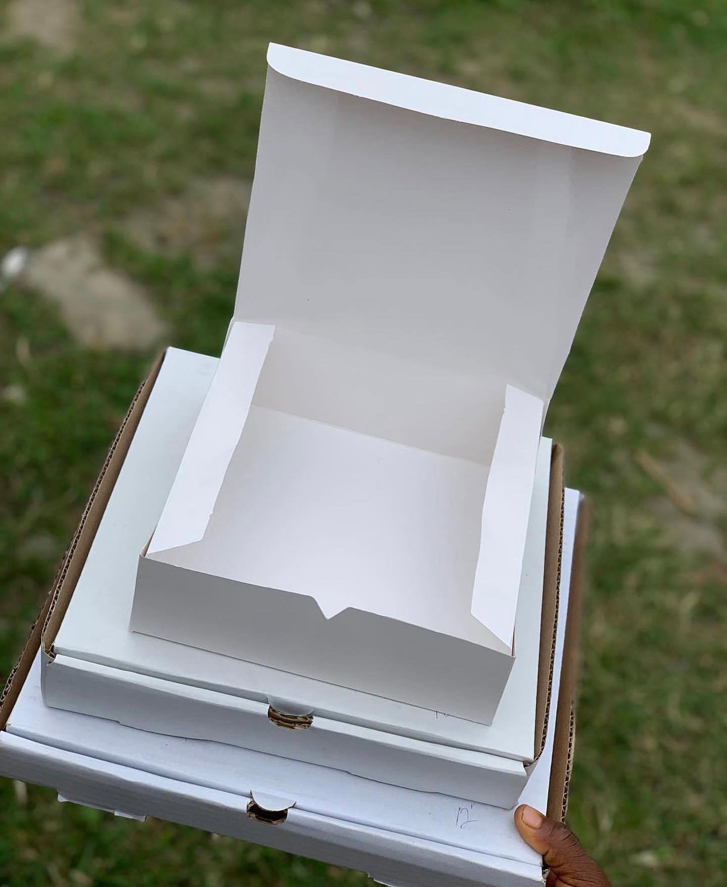 PLAIN  WHITE “ER” TAKEOUT BOXES - 8” x 8” x 3.5”  / WINDOWED & NON WINDOWED_1