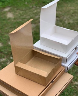 PLAIN KRAFT BROWN “ER” TAKEOUT BOXES - 8” x 8” x 3.5” / WINDOWED & NON WINDOWED 