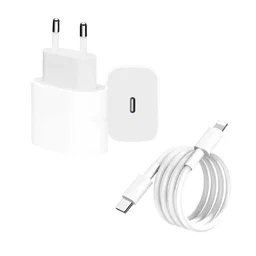 20W PD Fast Charger For iPhone with USB-C to Lightning Cable