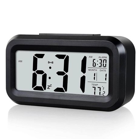 Digital Alarm Clock with LCD Screen, Date, Temperature & Humidity Display