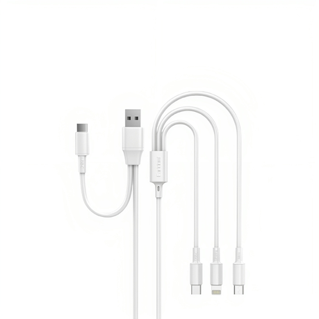 2 For 3 USB & Type-C Transfer Port Fast Charging Cable and Charging Adaptor