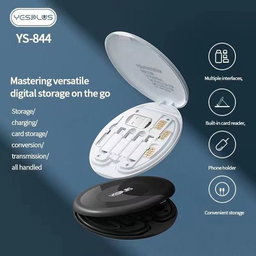 60W USB Fast Charging Cable Set with Type C Micro USB Port & Mobile Stand