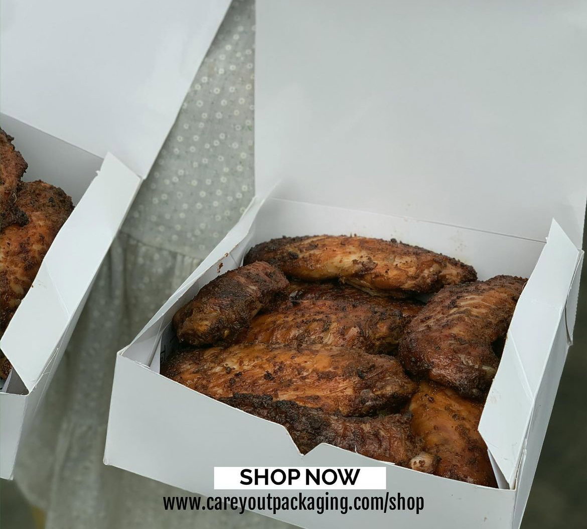 PLAIN  WHITE “ER” TAKEOUT BOXES - 8” x 8” x 3.5”  / WINDOWED & NON WINDOWED_10