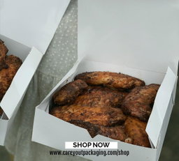 PLAIN  WHITE “ER” TAKEOUT BOXES - 8” x 8” x 3.5”  / WINDOWED & NON WINDOWED