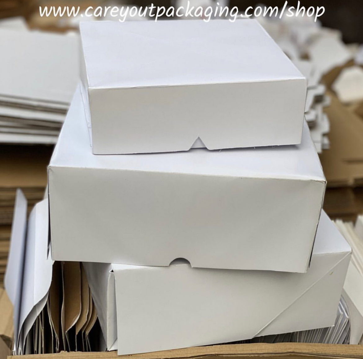 PLAIN  WHITE “ER” TAKEOUT BOXES - 8” x 8” x 3.5”  / WINDOWED & NON WINDOWED_9
