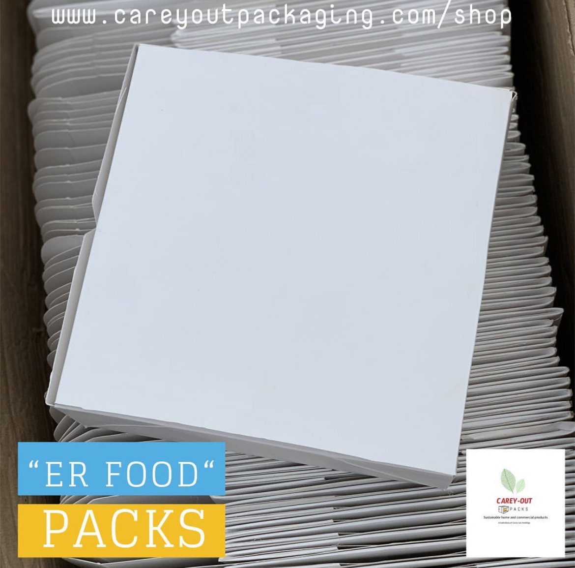 PLAIN  WHITE “ER” TAKEOUT BOXES - 8” x 8” x 3.5”  / WINDOWED & NON WINDOWED_7