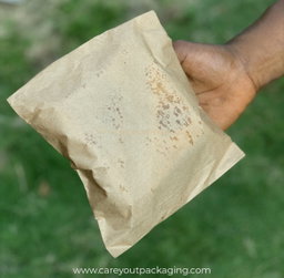 SNACK TAKEOUT BAGS - PLAIN BROWN / 8.5  x  6