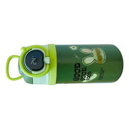 500 ml Flask Bottle with Digital Temperature Display - green