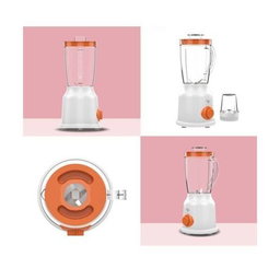Compact 2-Speed Blender with Pulse Function, 1.5L - White & Orange
