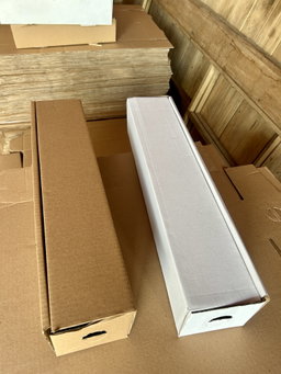 GRILLED FISH TAKEOUT BOXES - 20” x 4.5” x 4”  BROWN - (CLOSED TOP; NON -WINDOWED / PET-LINED) 