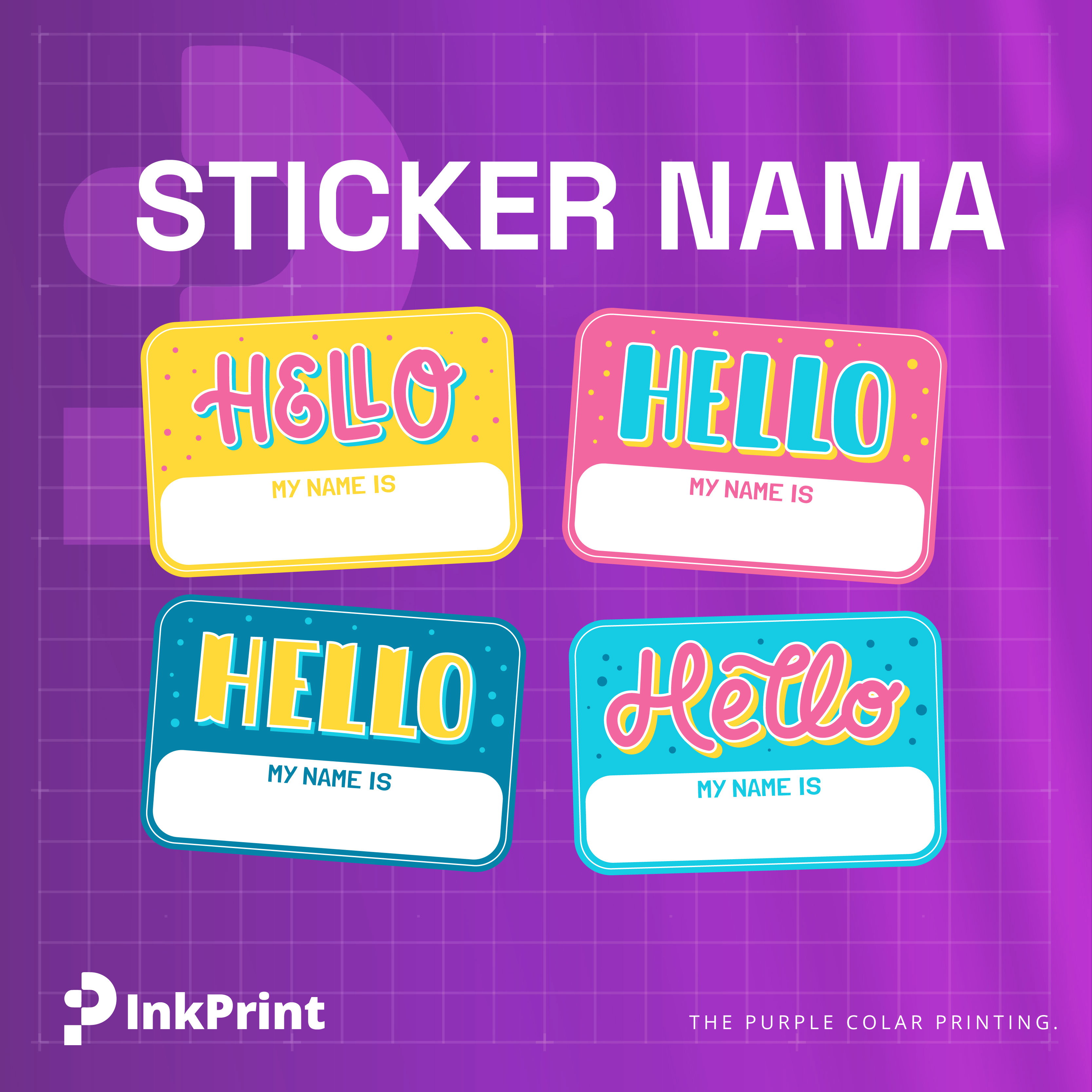 Sticker Nama 20pc