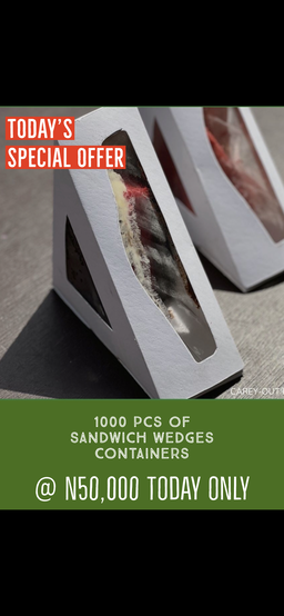 STANDARD SANDWICH WEDGE  BOXES - WHITE